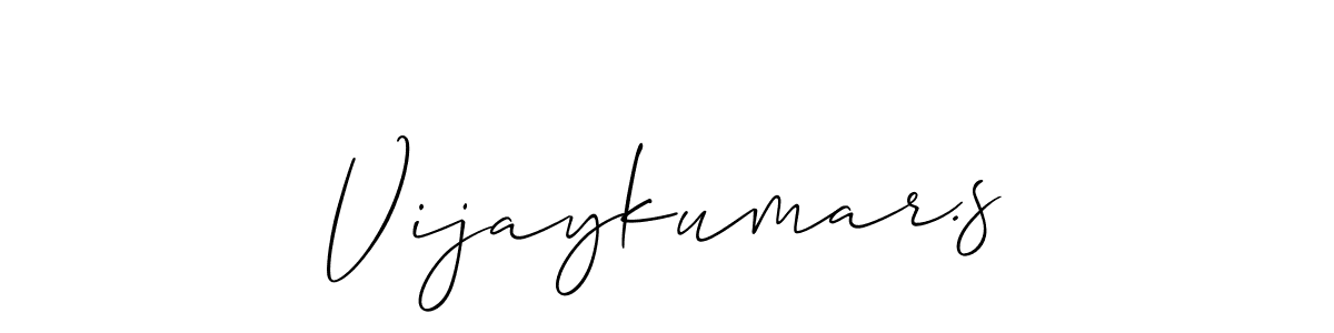 Make a short Vijaykumar.s signature style. Manage your documents anywhere anytime using Allison_Script. Create and add eSignatures, submit forms, share and send files easily. Vijaykumar.s signature style 2 images and pictures png