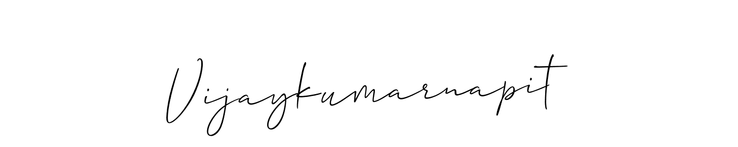 It looks lik you need a new signature style for name Vijaykumarnapit. Design unique handwritten (Allison_Script) signature with our free signature maker in just a few clicks. Vijaykumarnapit signature style 2 images and pictures png