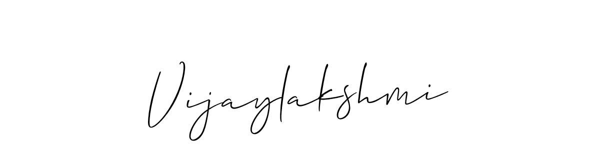 Design your own signature with our free online signature maker. With this signature software, you can create a handwritten (Allison_Script) signature for name Vijaylakshmi. Vijaylakshmi signature style 2 images and pictures png