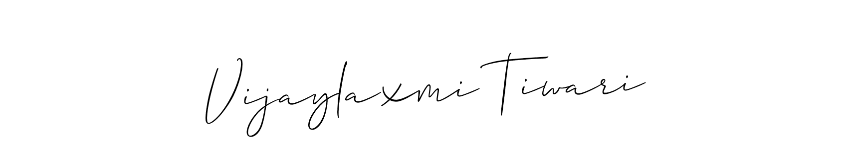 Create a beautiful signature design for name Vijaylaxmi Tiwari. With this signature (Allison_Script) fonts, you can make a handwritten signature for free. Vijaylaxmi Tiwari signature style 2 images and pictures png