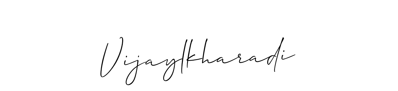 How to make Vijaylkharadi signature? Allison_Script is a professional autograph style. Create handwritten signature for Vijaylkharadi name. Vijaylkharadi signature style 2 images and pictures png