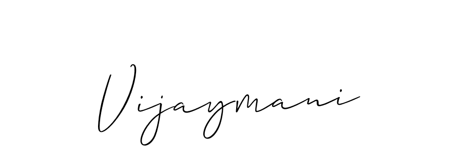 How to make Vijaymani signature? Allison_Script is a professional autograph style. Create handwritten signature for Vijaymani name. Vijaymani signature style 2 images and pictures png