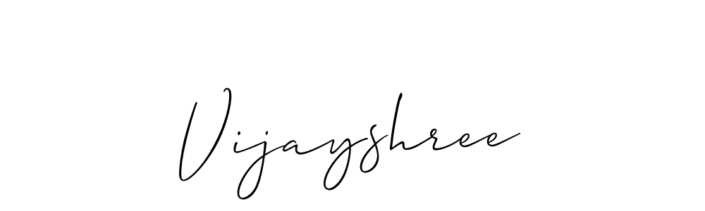 Make a beautiful signature design for name Vijayshree. With this signature (Allison_Script) style, you can create a handwritten signature for free. Vijayshree signature style 2 images and pictures png