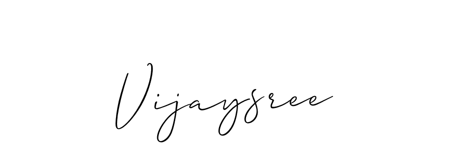 It looks lik you need a new signature style for name Vijaysree. Design unique handwritten (Allison_Script) signature with our free signature maker in just a few clicks. Vijaysree signature style 2 images and pictures png