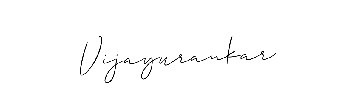 How to make Vijayurankar name signature. Use Allison_Script style for creating short signs online. This is the latest handwritten sign. Vijayurankar signature style 2 images and pictures png