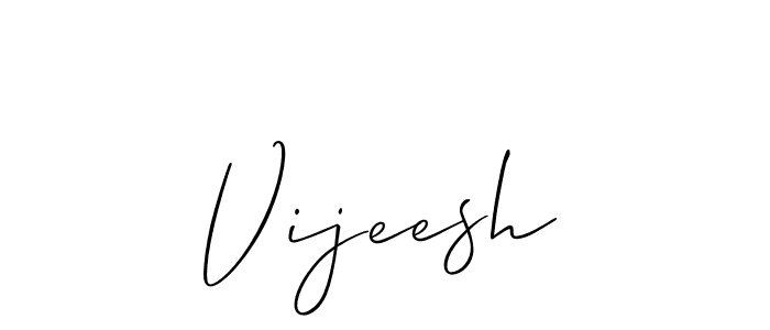 if you are searching for the best signature style for your name Vijeesh. so please give up your signature search. here we have designed multiple signature styles  using Allison_Script. Vijeesh signature style 2 images and pictures png