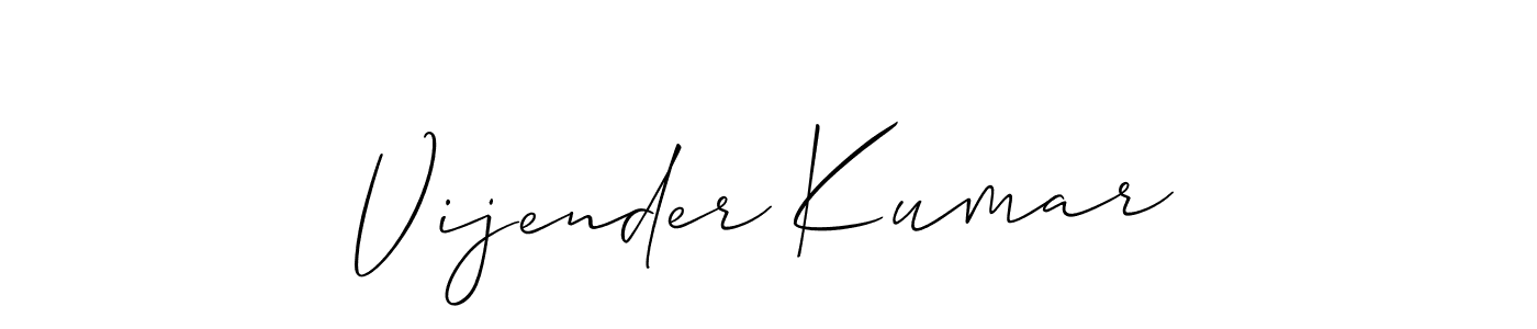 Make a beautiful signature design for name Vijender Kumar. Use this online signature maker to create a handwritten signature for free. Vijender Kumar signature style 2 images and pictures png