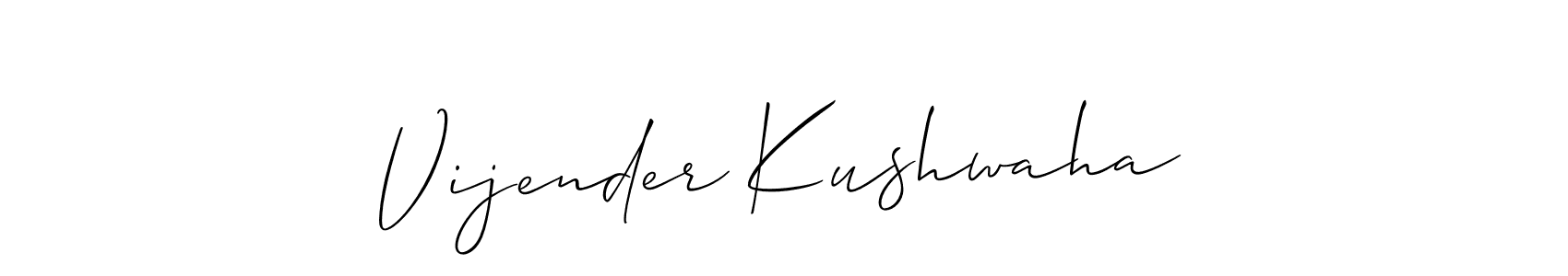 Make a beautiful signature design for name Vijender Kushwaha. Use this online signature maker to create a handwritten signature for free. Vijender Kushwaha signature style 2 images and pictures png