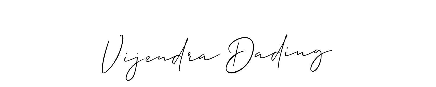 Allison_Script is a professional signature style that is perfect for those who want to add a touch of class to their signature. It is also a great choice for those who want to make their signature more unique. Get Vijendra Dading name to fancy signature for free. Vijendra Dading signature style 2 images and pictures png