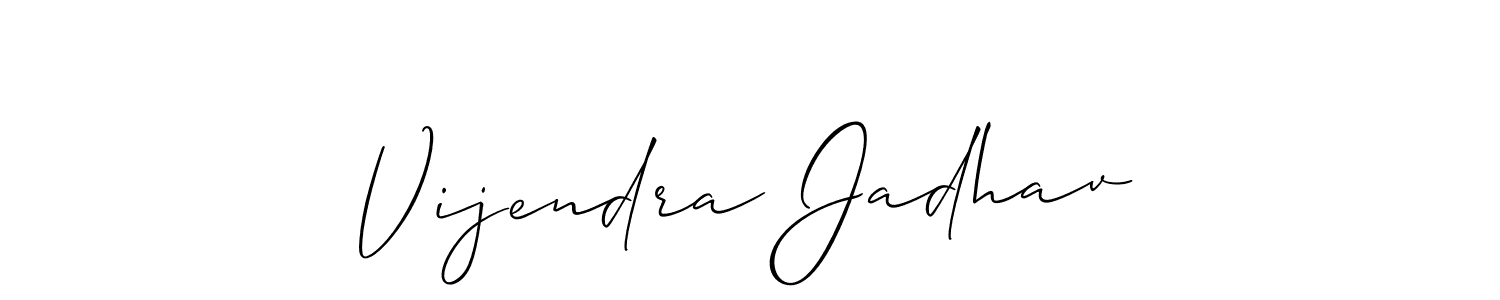 How to make Vijendra Jadhav name signature. Use Allison_Script style for creating short signs online. This is the latest handwritten sign. Vijendra Jadhav signature style 2 images and pictures png