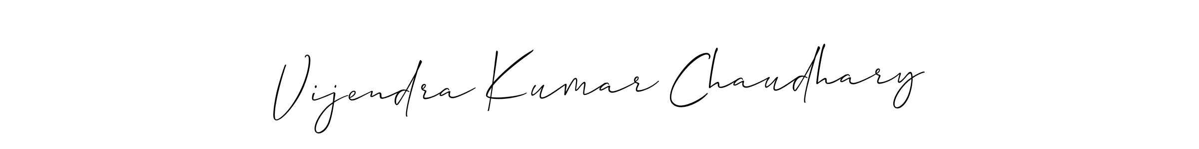 Use a signature maker to create a handwritten signature online. With this signature software, you can design (Allison_Script) your own signature for name Vijendra Kumar Chaudhary. Vijendra Kumar Chaudhary signature style 2 images and pictures png