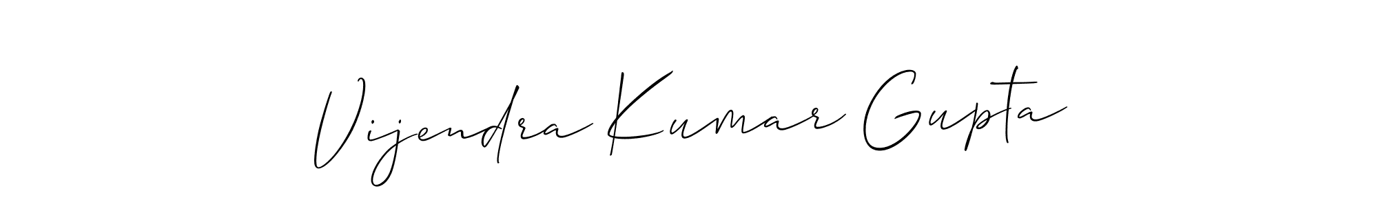 Design your own signature with our free online signature maker. With this signature software, you can create a handwritten (Allison_Script) signature for name Vijendra Kumar Gupta. Vijendra Kumar Gupta signature style 2 images and pictures png
