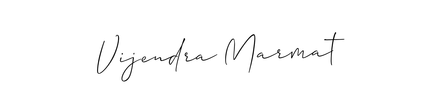 Make a short Vijendra Marmat signature style. Manage your documents anywhere anytime using Allison_Script. Create and add eSignatures, submit forms, share and send files easily. Vijendra Marmat signature style 2 images and pictures png