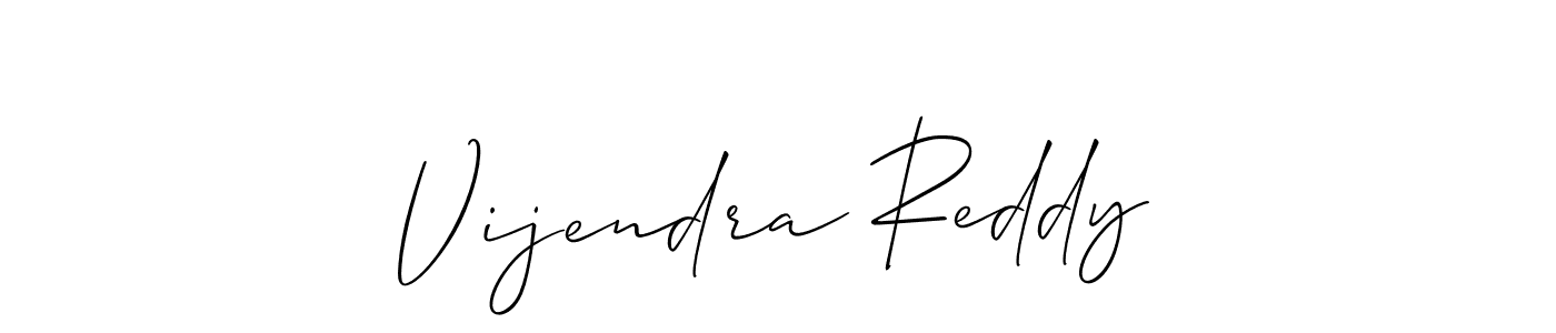 Use a signature maker to create a handwritten signature online. With this signature software, you can design (Allison_Script) your own signature for name Vijendra Reddy. Vijendra Reddy signature style 2 images and pictures png