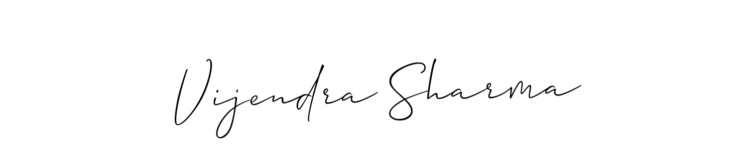 Design your own signature with our free online signature maker. With this signature software, you can create a handwritten (Allison_Script) signature for name Vijendra Sharma. Vijendra Sharma signature style 2 images and pictures png