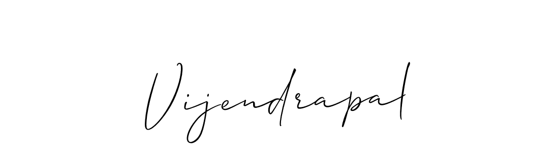 if you are searching for the best signature style for your name Vijendrapal. so please give up your signature search. here we have designed multiple signature styles  using Allison_Script. Vijendrapal signature style 2 images and pictures png