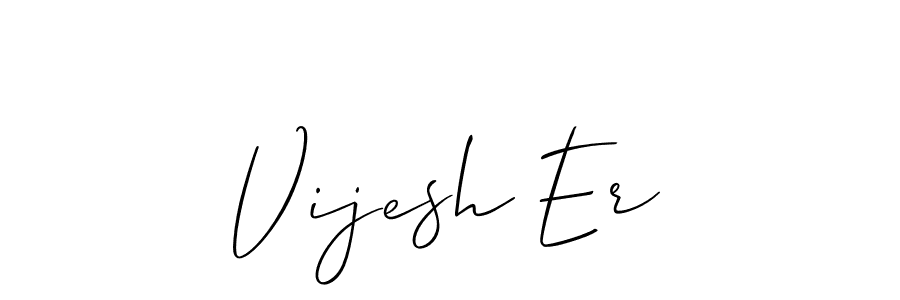 Make a beautiful signature design for name Vijesh Er. With this signature (Allison_Script) style, you can create a handwritten signature for free. Vijesh Er signature style 2 images and pictures png