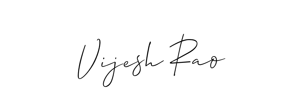 This is the best signature style for the Vijesh Rao name. Also you like these signature font (Allison_Script). Mix name signature. Vijesh Rao signature style 2 images and pictures png