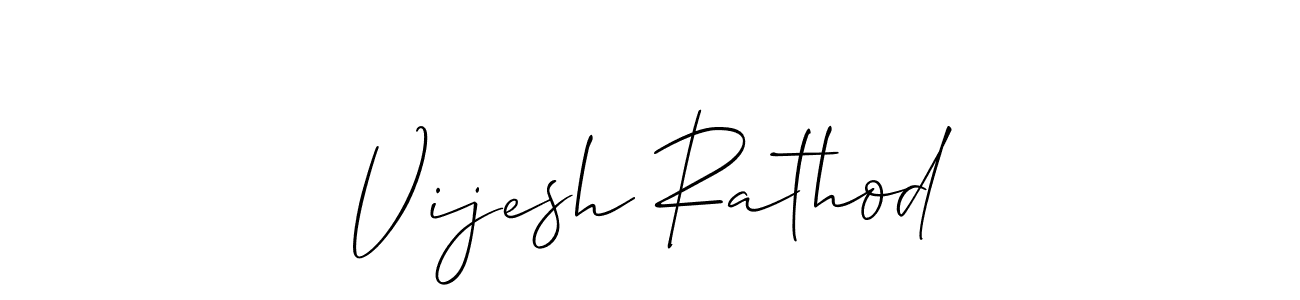 How to make Vijesh Rathod signature? Allison_Script is a professional autograph style. Create handwritten signature for Vijesh Rathod name. Vijesh Rathod signature style 2 images and pictures png