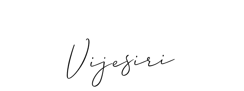 The best way (Allison_Script) to make a short signature is to pick only two or three words in your name. The name Vijesiri include a total of six letters. For converting this name. Vijesiri signature style 2 images and pictures png