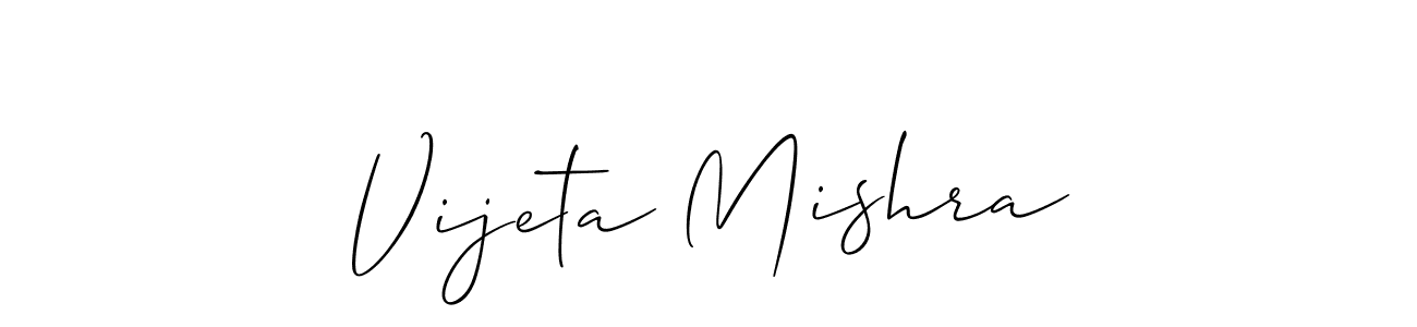 You should practise on your own different ways (Allison_Script) to write your name (Vijeta Mishra) in signature. don't let someone else do it for you. Vijeta Mishra signature style 2 images and pictures png