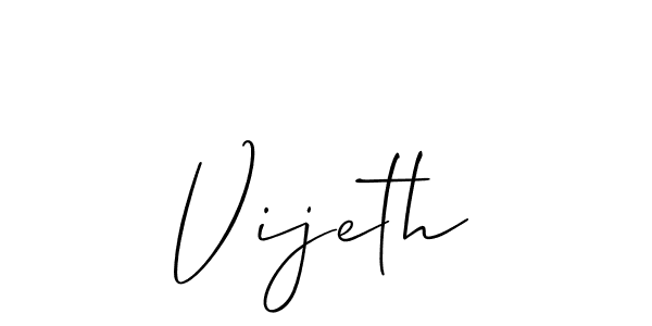 How to make Vijeth name signature. Use Allison_Script style for creating short signs online. This is the latest handwritten sign. Vijeth signature style 2 images and pictures png