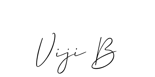 You should practise on your own different ways (Allison_Script) to write your name (Viji B) in signature. don't let someone else do it for you. Viji B signature style 2 images and pictures png