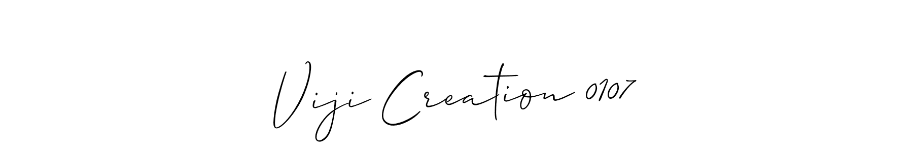 How to make Viji Creation 0107 signature? Allison_Script is a professional autograph style. Create handwritten signature for Viji Creation 0107 name. Viji Creation 0107 signature style 2 images and pictures png