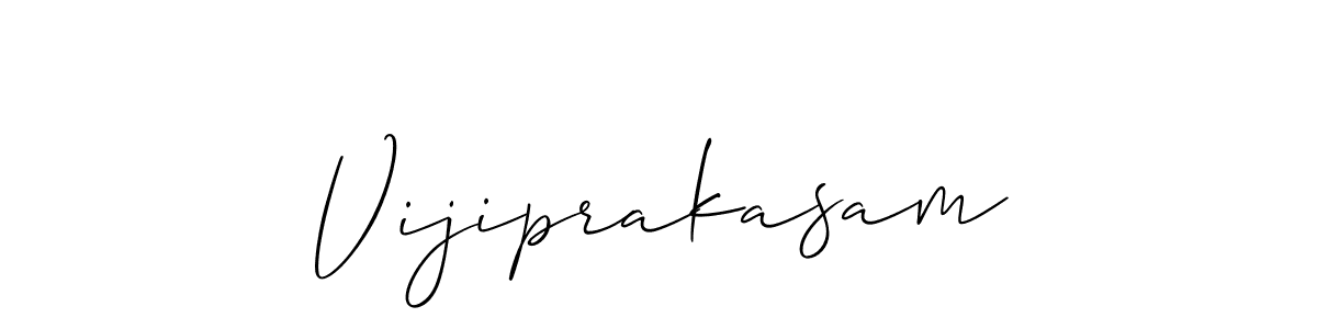 Also we have Vijiprakasam name is the best signature style. Create professional handwritten signature collection using Allison_Script autograph style. Vijiprakasam signature style 2 images and pictures png