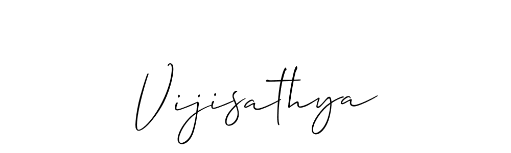 The best way (Allison_Script) to make a short signature is to pick only two or three words in your name. The name Vijisathya include a total of six letters. For converting this name. Vijisathya signature style 2 images and pictures png