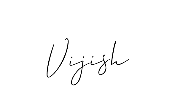 Also we have Vijish name is the best signature style. Create professional handwritten signature collection using Allison_Script autograph style. Vijish signature style 2 images and pictures png