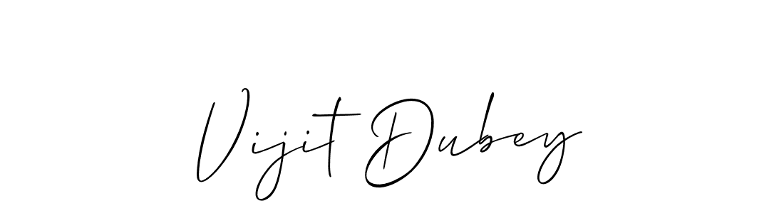 Also we have Vijit Dubey name is the best signature style. Create professional handwritten signature collection using Allison_Script autograph style. Vijit Dubey signature style 2 images and pictures png