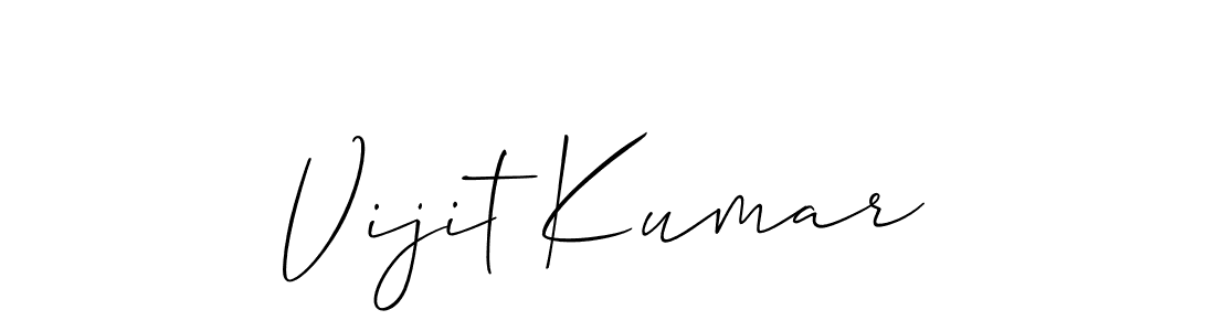 You should practise on your own different ways (Allison_Script) to write your name (Vijit Kumar) in signature. don't let someone else do it for you. Vijit Kumar signature style 2 images and pictures png