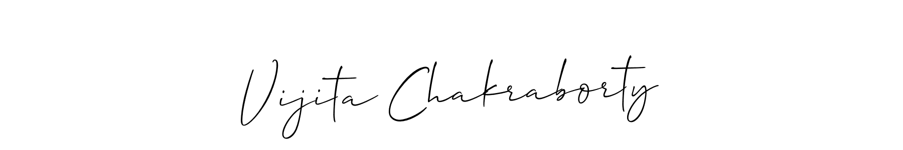 You should practise on your own different ways (Allison_Script) to write your name (Vijita Chakraborty) in signature. don't let someone else do it for you. Vijita Chakraborty signature style 2 images and pictures png