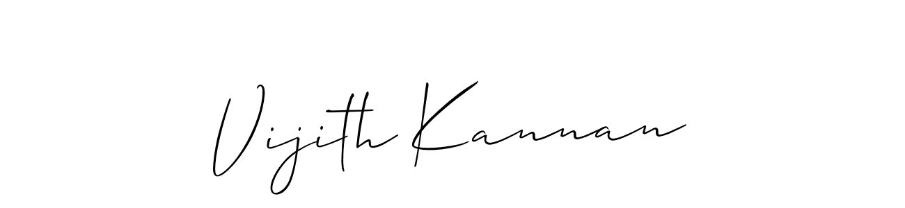 You should practise on your own different ways (Allison_Script) to write your name (Vijith Kannan) in signature. don't let someone else do it for you. Vijith Kannan signature style 2 images and pictures png