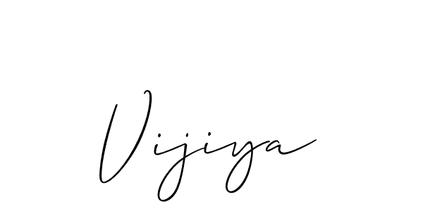 Use a signature maker to create a handwritten signature online. With this signature software, you can design (Allison_Script) your own signature for name Vijiya. Vijiya signature style 2 images and pictures png