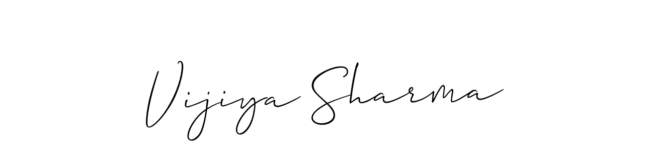 How to make Vijiya Sharma signature? Allison_Script is a professional autograph style. Create handwritten signature for Vijiya Sharma name. Vijiya Sharma signature style 2 images and pictures png