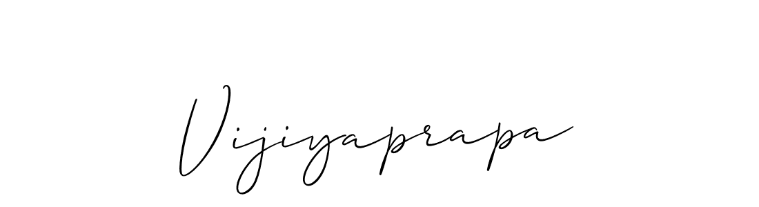 Also we have Vijiyaprapa name is the best signature style. Create professional handwritten signature collection using Allison_Script autograph style. Vijiyaprapa signature style 2 images and pictures png