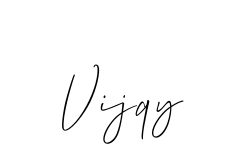 Use a signature maker to create a handwritten signature online. With this signature software, you can design (Allison_Script) your own signature for name Vijqy. Vijqy signature style 2 images and pictures png