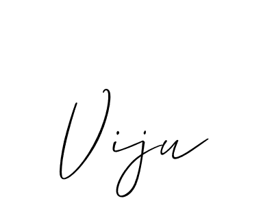 How to make Viju name signature. Use Allison_Script style for creating short signs online. This is the latest handwritten sign. Viju signature style 2 images and pictures png