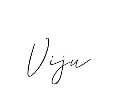 How to Draw Viju signature style? Allison_Script is a latest design signature styles for name Viju. Viju signature style 2 images and pictures png
