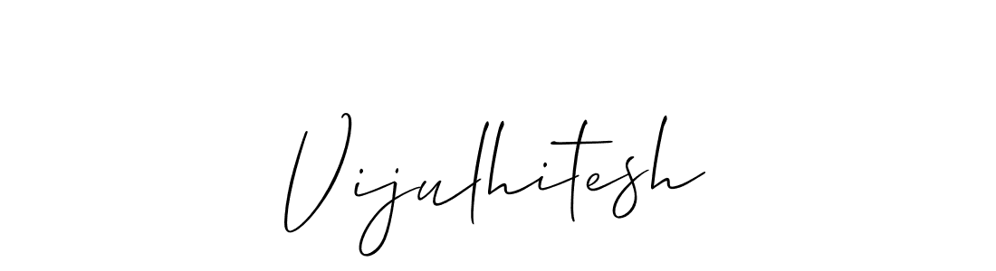 How to make Vijulhitesh signature? Allison_Script is a professional autograph style. Create handwritten signature for Vijulhitesh name. Vijulhitesh signature style 2 images and pictures png