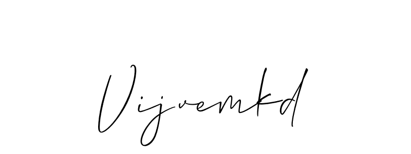 Use a signature maker to create a handwritten signature online. With this signature software, you can design (Allison_Script) your own signature for name Vijvemkd. Vijvemkd signature style 2 images and pictures png