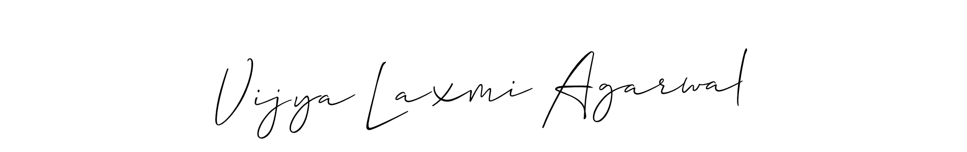 Use a signature maker to create a handwritten signature online. With this signature software, you can design (Allison_Script) your own signature for name Vijya Laxmi Agarwal. Vijya Laxmi Agarwal signature style 2 images and pictures png