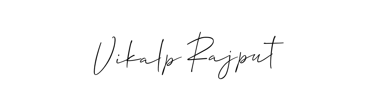 Also we have Vikalp Rajput name is the best signature style. Create professional handwritten signature collection using Allison_Script autograph style. Vikalp Rajput signature style 2 images and pictures png