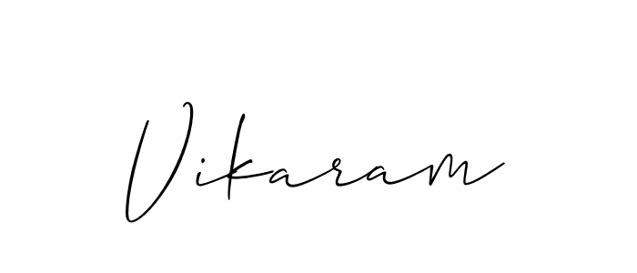 Also we have Vikaram name is the best signature style. Create professional handwritten signature collection using Allison_Script autograph style. Vikaram signature style 2 images and pictures png