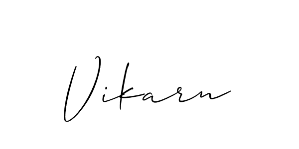You can use this online signature creator to create a handwritten signature for the name Vikarn. This is the best online autograph maker. Vikarn signature style 2 images and pictures png