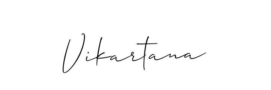 Make a beautiful signature design for name Vikartana. With this signature (Allison_Script) style, you can create a handwritten signature for free. Vikartana signature style 2 images and pictures png