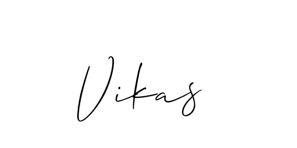 How to make Vikas  signature? Allison_Script is a professional autograph style. Create handwritten signature for Vikas  name. Vikas  signature style 2 images and pictures png