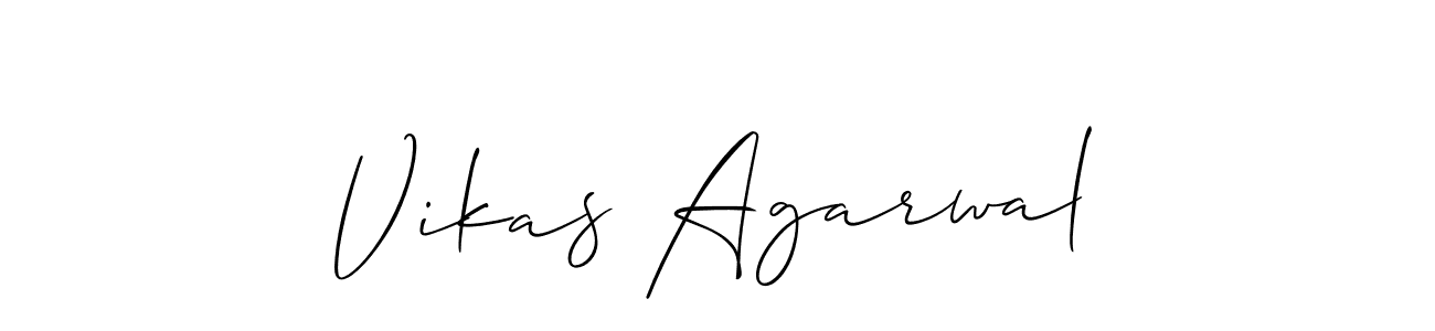 How to make Vikas Agarwal name signature. Use Allison_Script style for creating short signs online. This is the latest handwritten sign. Vikas Agarwal signature style 2 images and pictures png